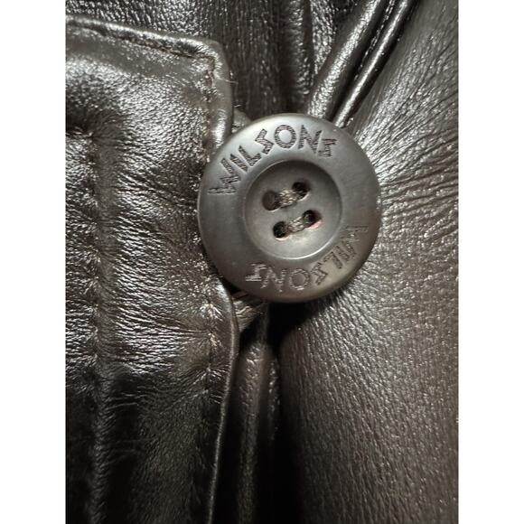 Wilsons Leather Jacket Womens Small Hooded Faux Shearling Belted Coat - Picture 8 of 12